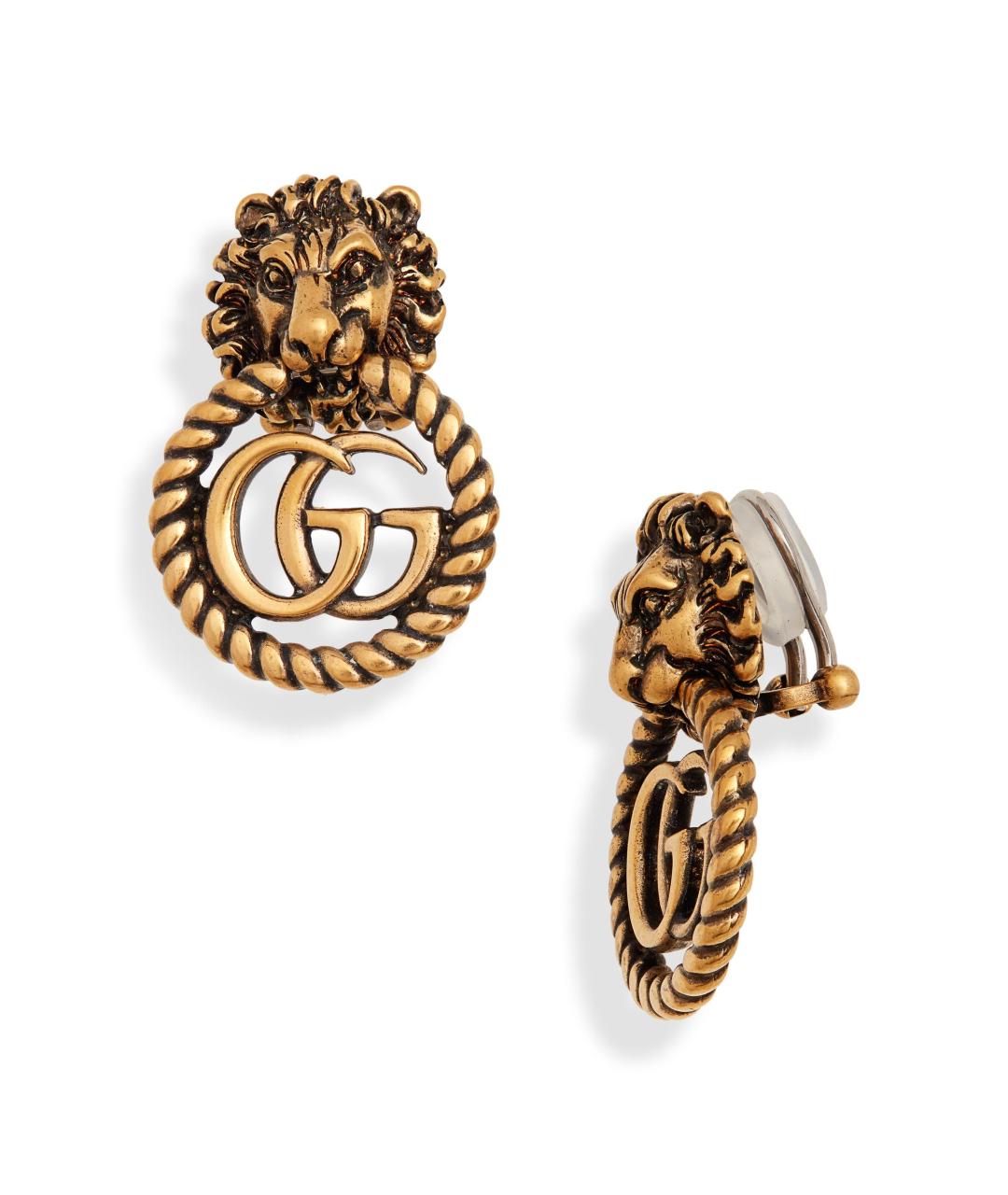 GUCCI Золотые клипсы, фото 3