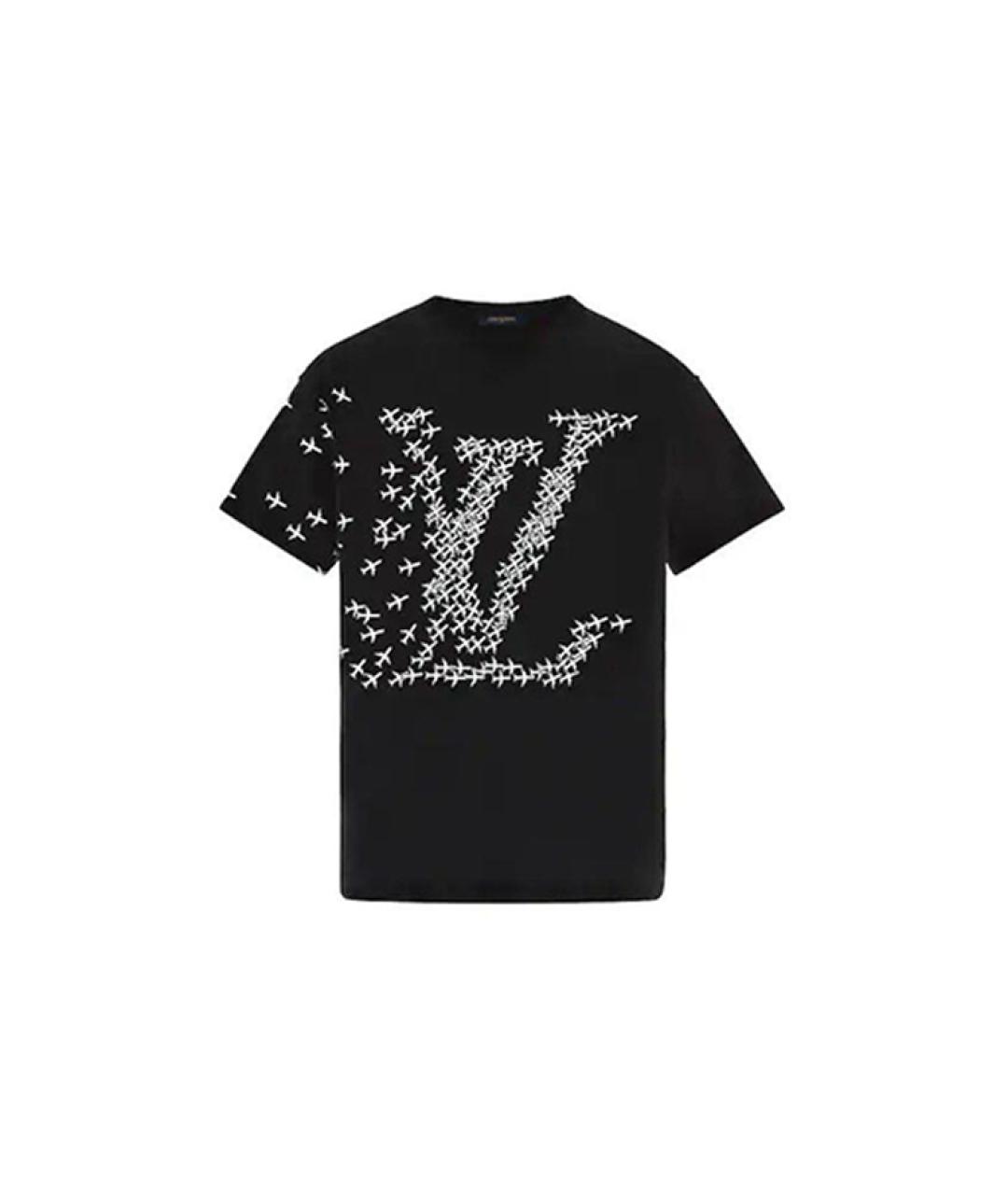 LOUIS VUITTON Черная хлопковая футболка, фото 1