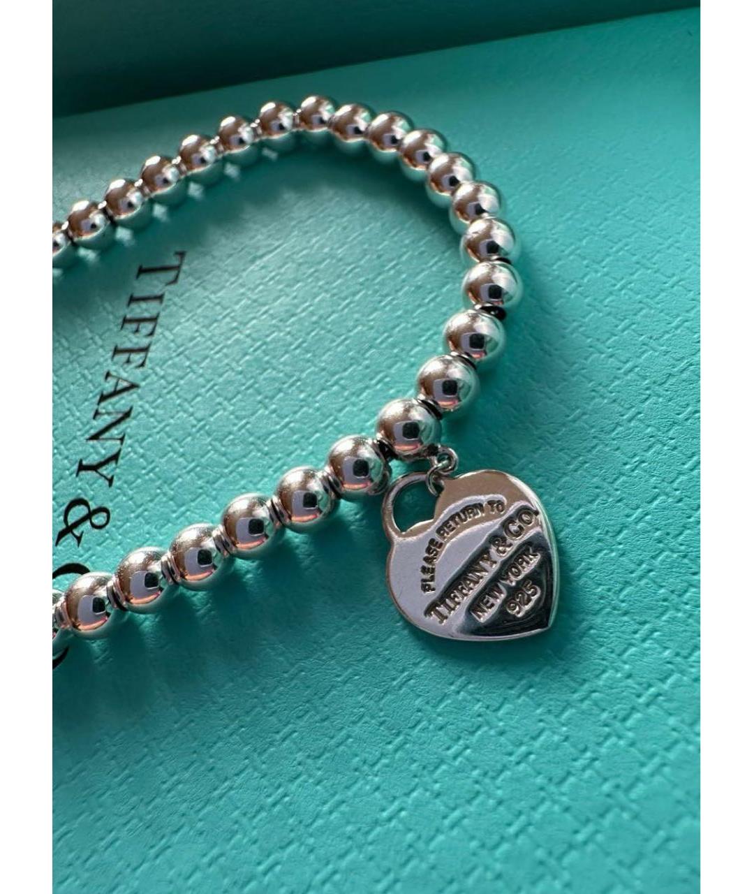 TIFFANY&CO Бирюзовый серебряный браслет, фото 6