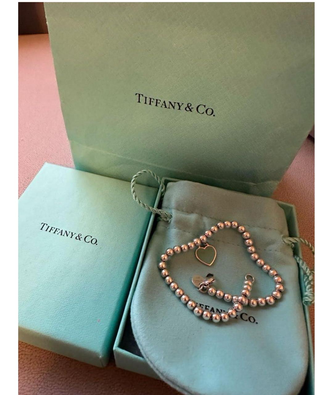 TIFFANY&CO Бирюзовый серебряный браслет, фото 3