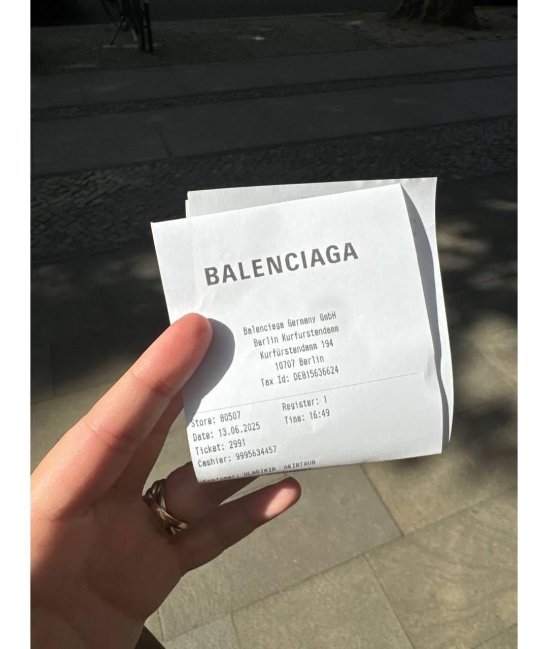BALENCIAGA Черная кожаная сумка через плечо, фото 8