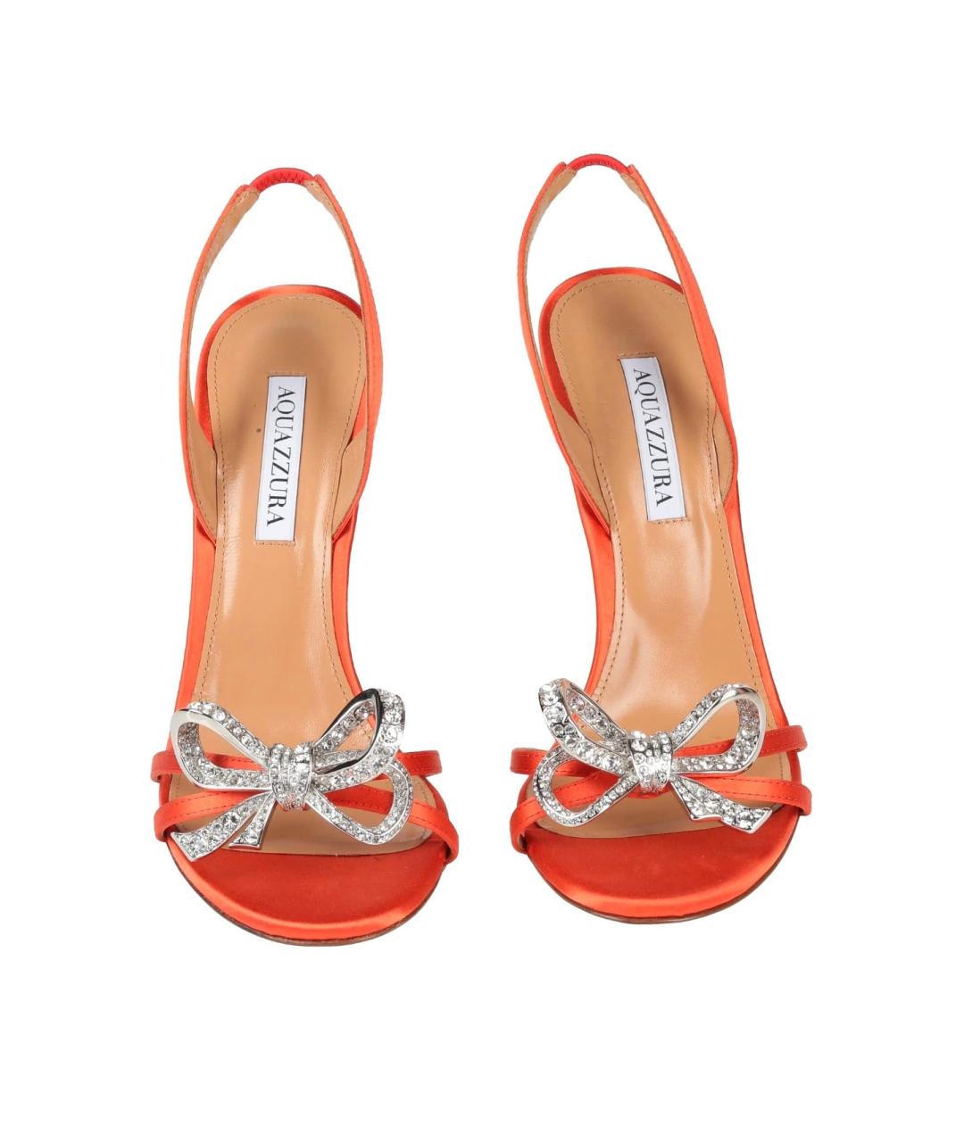 AQUAZZURA Оранжевое босоножки, фото 3
