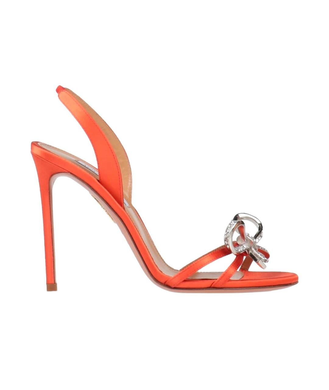AQUAZZURA Оранжевое босоножки, фото 1