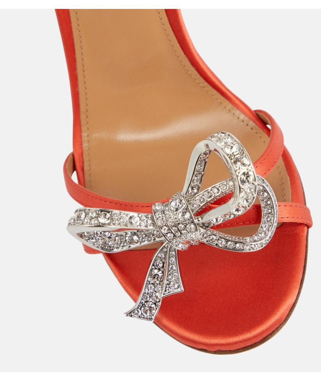 AQUAZZURA Оранжевое босоножки, фото 8