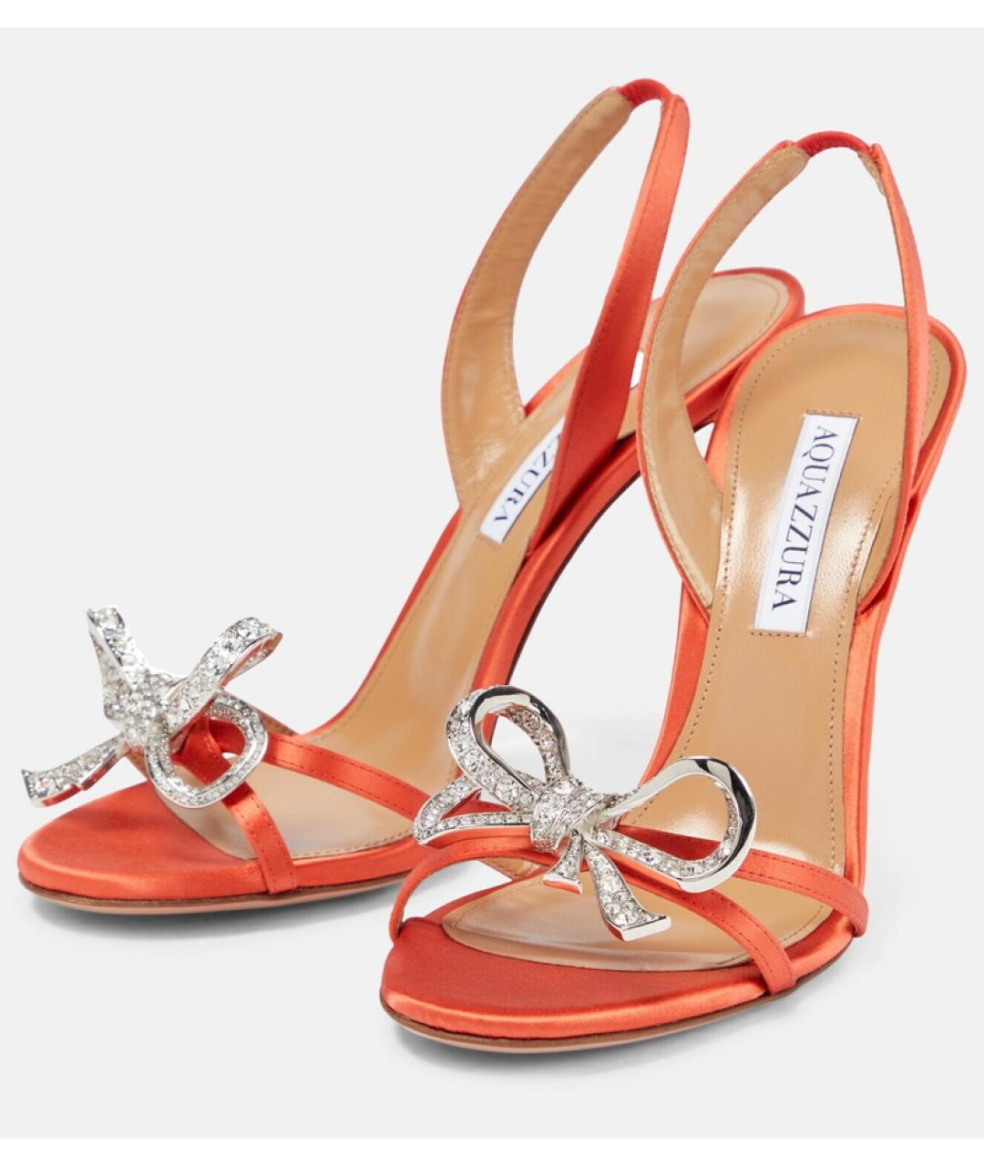 AQUAZZURA Оранжевое босоножки, фото 6