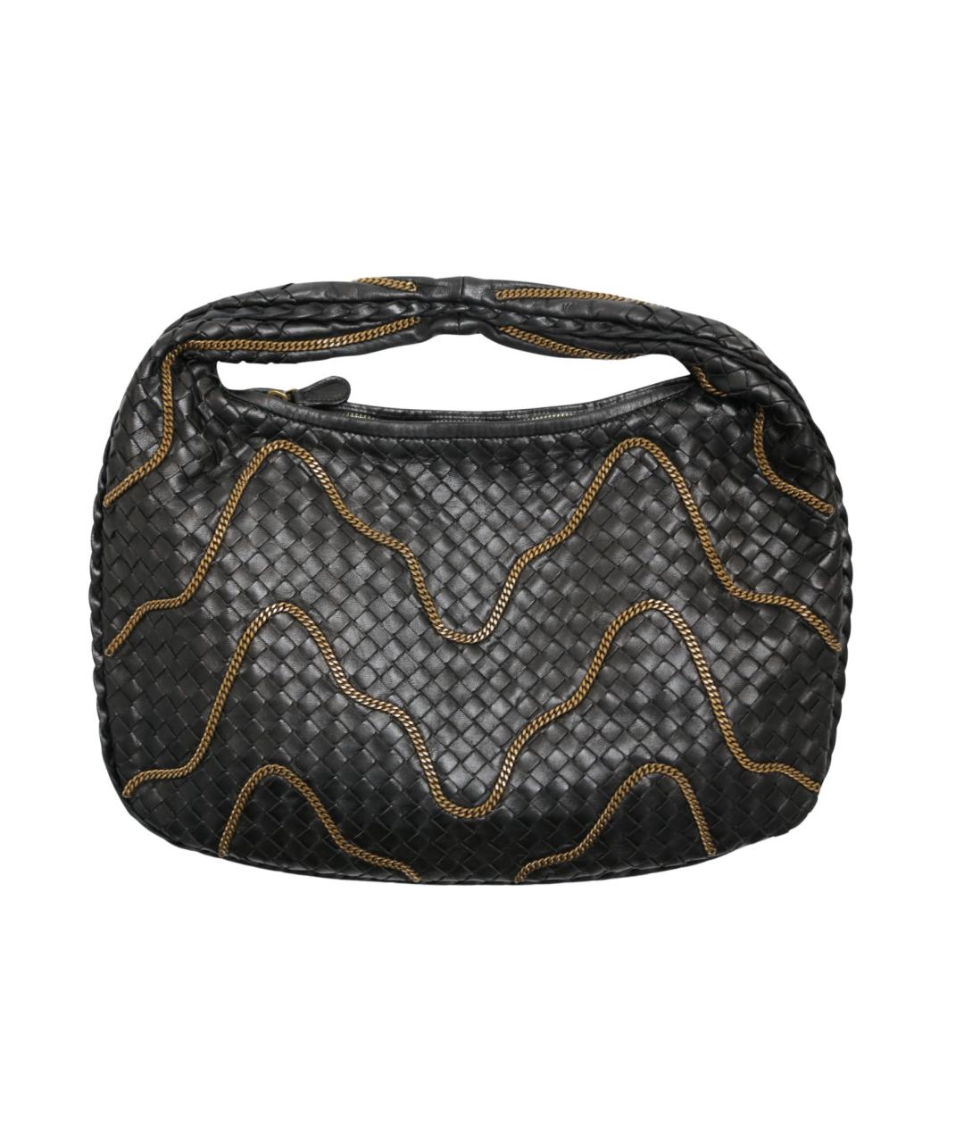 BOTTEGA VENETA Черная кожаная сумка через плечо, фото 1