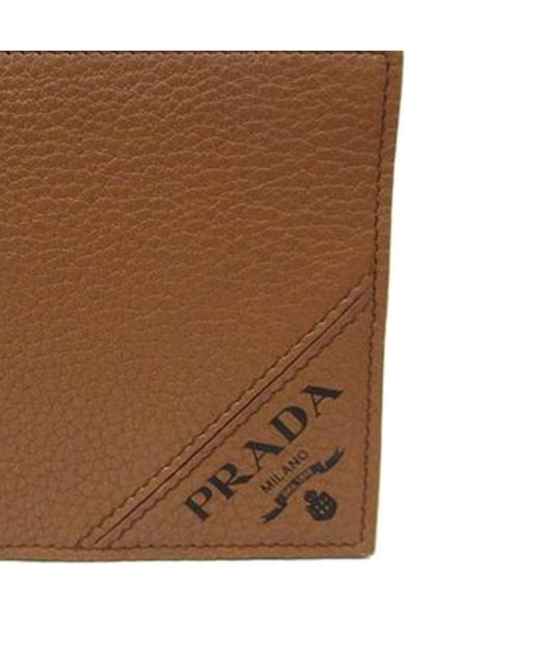 PRADA Коричневый кожаный кошелек, фото 6