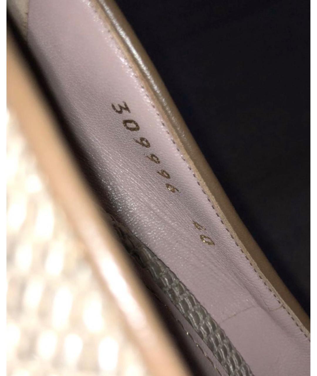 GUCCI Бежевые туфли, фото 4