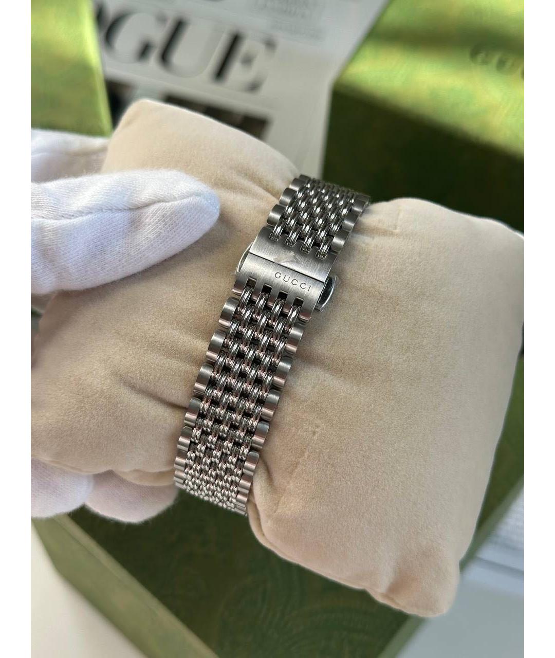 GUCCI Серебряные стальные часы, фото 2