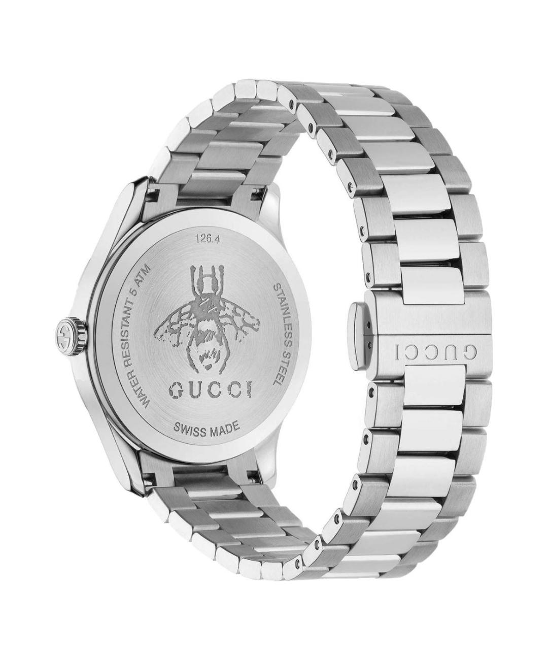 GUCCI Серебряные стальные часы, фото 2