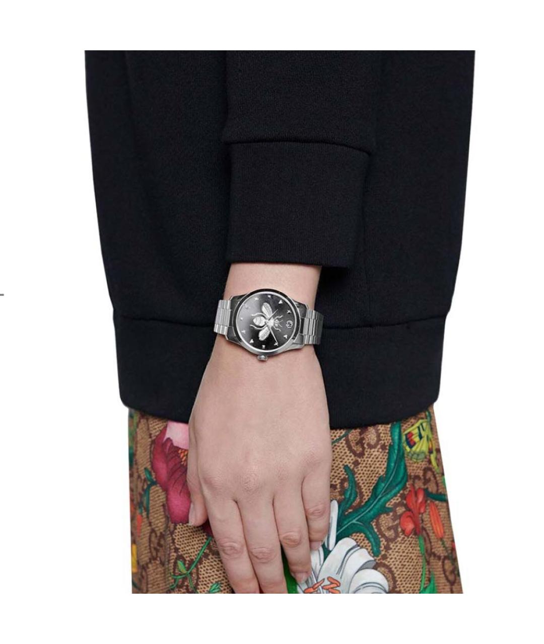 GUCCI Серебряные стальные часы, фото 7