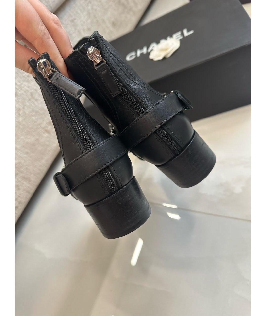 CHANEL Черные полусапоги, фото 5