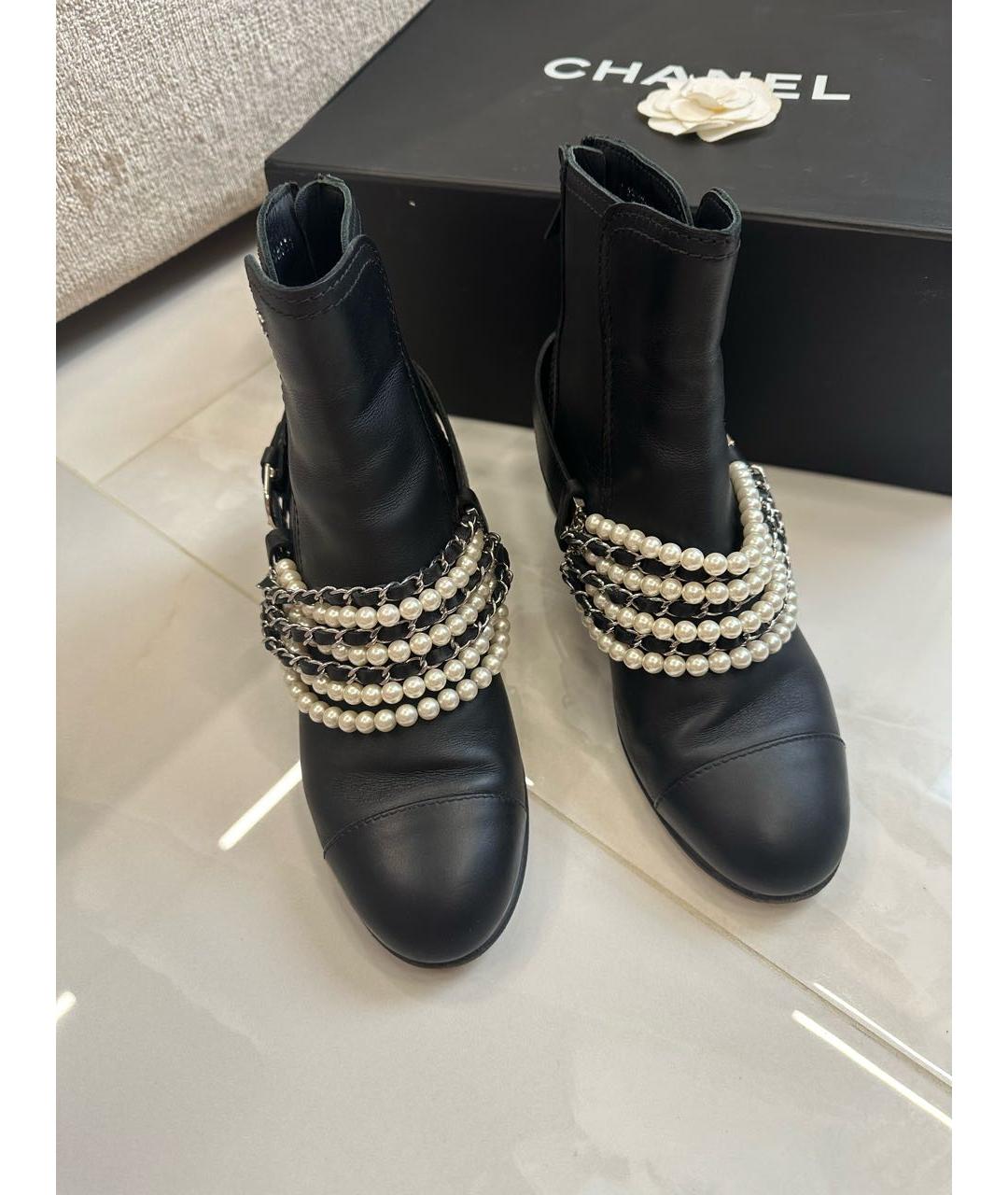 CHANEL Черные полусапоги, фото 3
