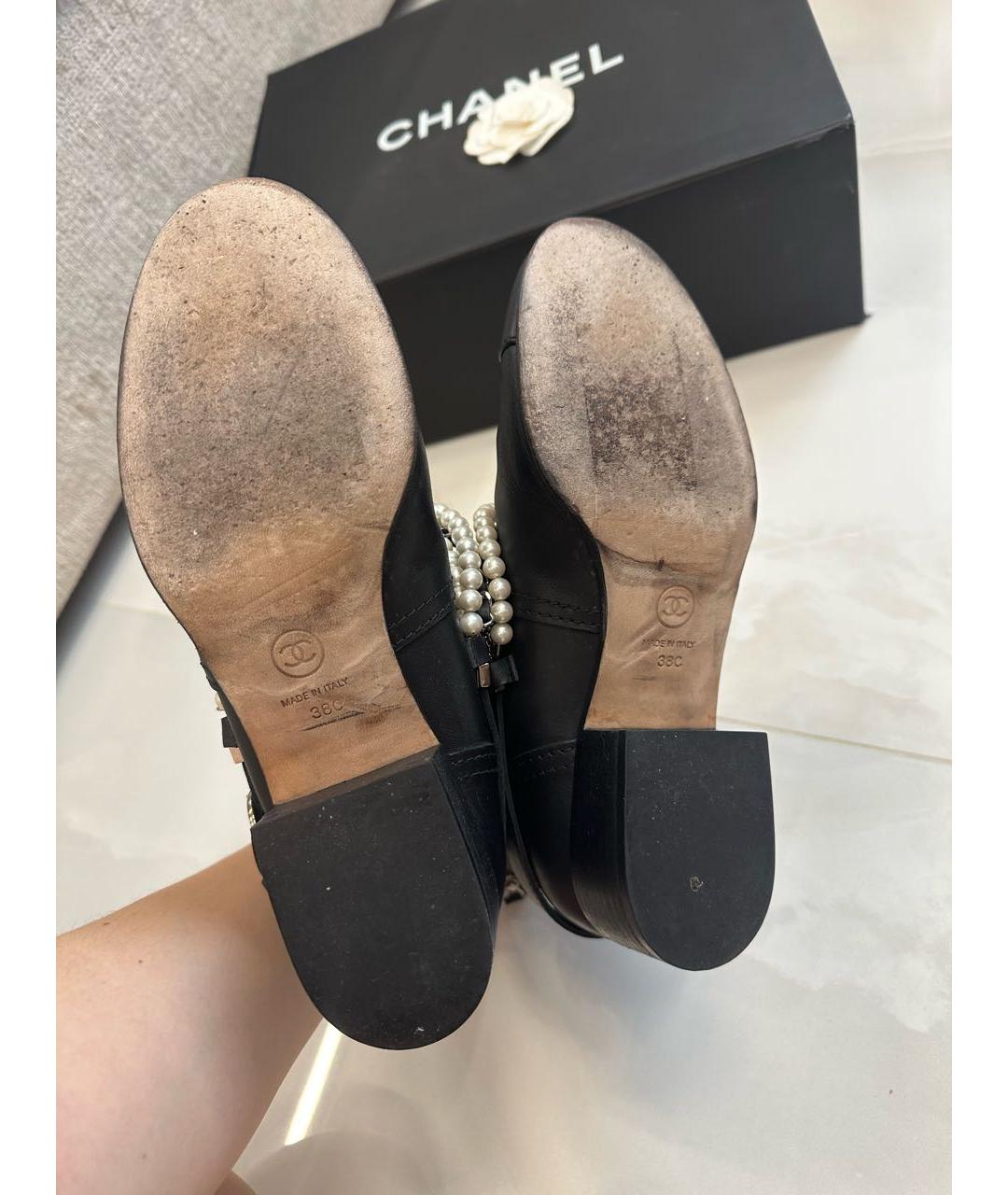 CHANEL Черные полусапоги, фото 7