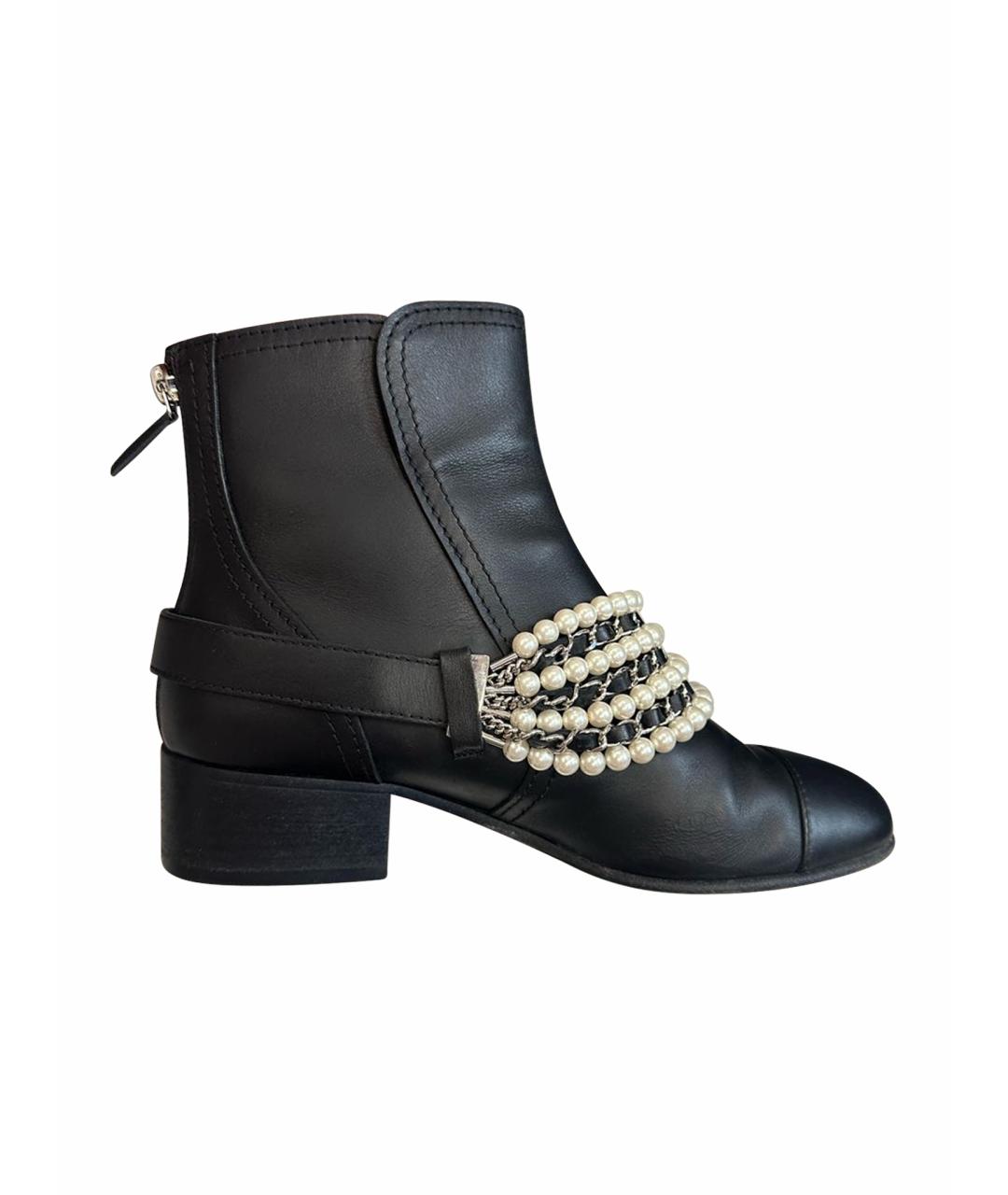 CHANEL Черные полусапоги, фото 1