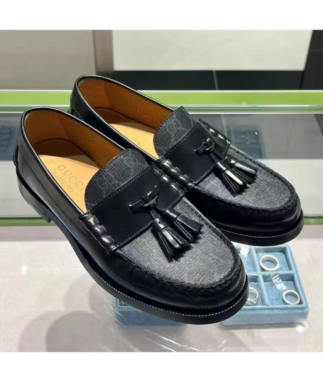 GUCCI Черные лоферы, фото 6