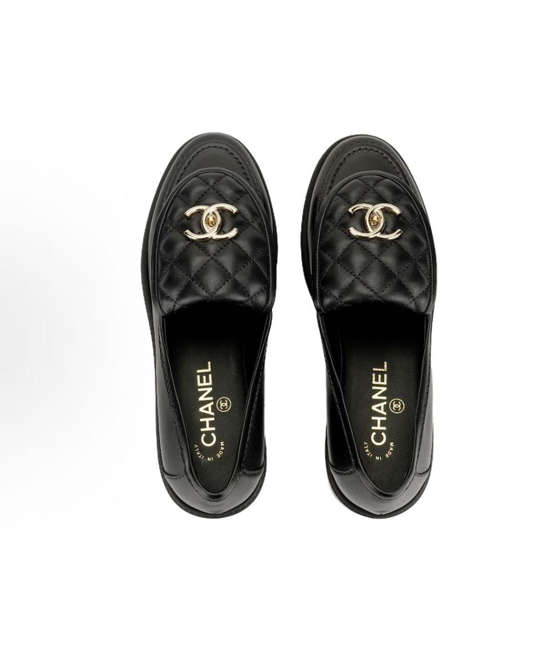 CHANEL Черные кожаные лоферы, фото 2