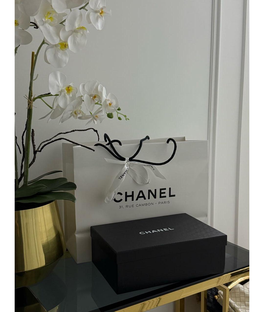 CHANEL Серые кожаные туфли, фото 3