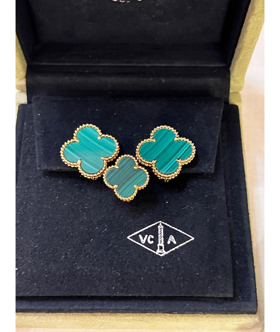 VAN CLEEF & ARPELS Зеленые серьги из белого золота, фото 4