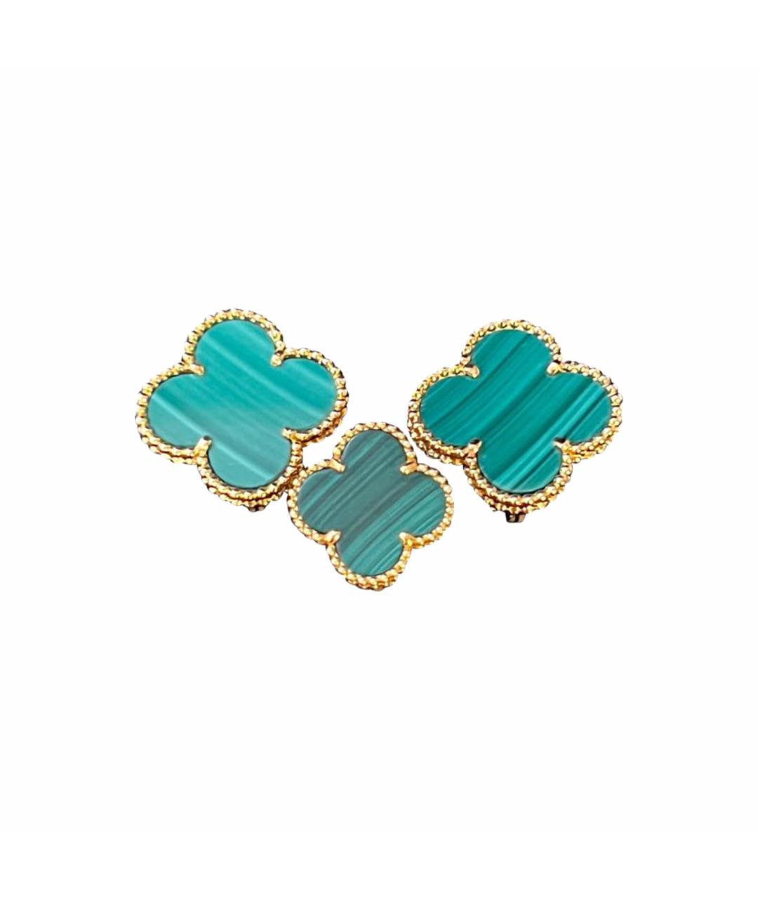 VAN CLEEF & ARPELS Зеленые серьги из белого золота, фото 1