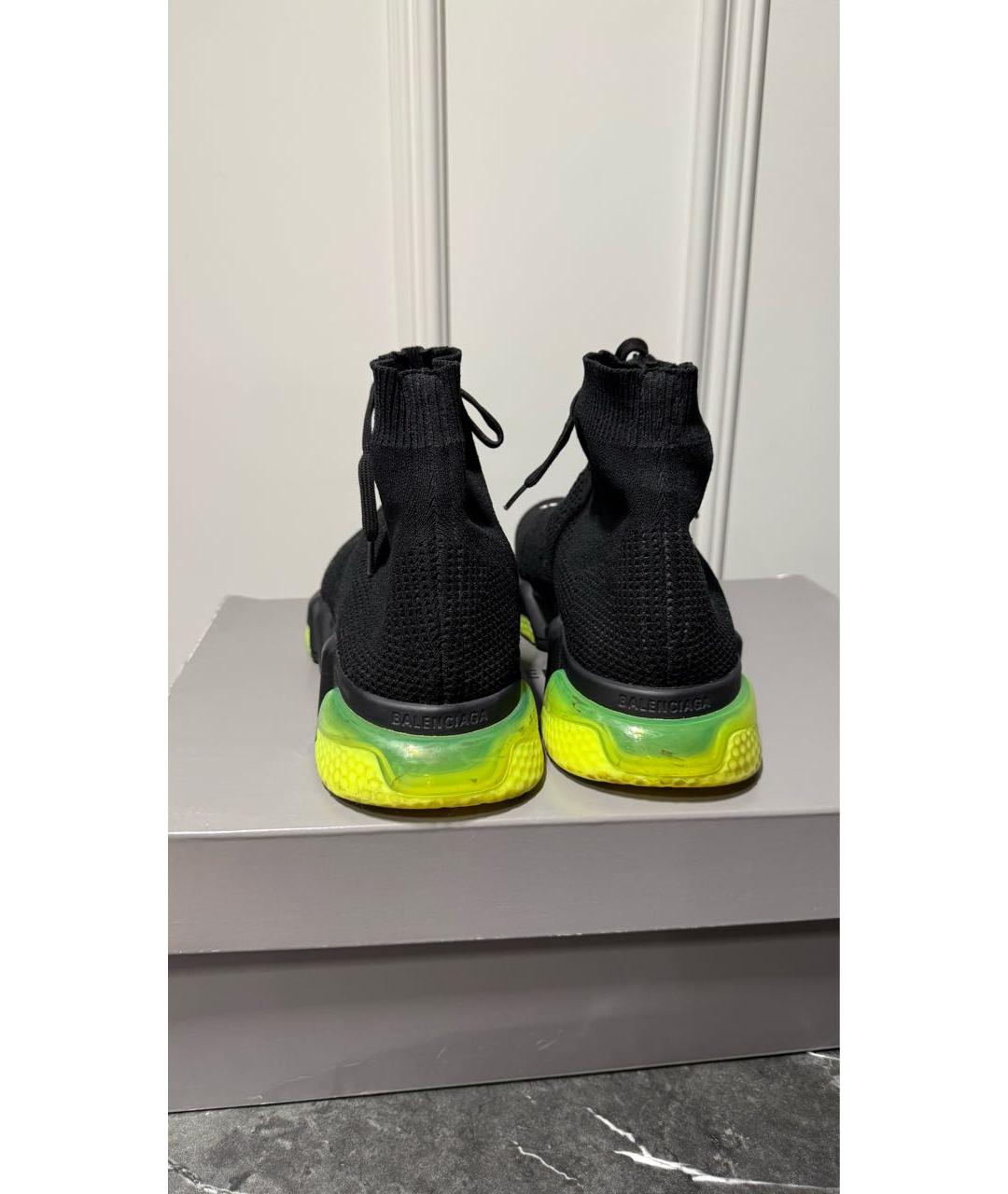 BALENCIAGA Черные текстильные высокие кроссовки / кеды, фото 5