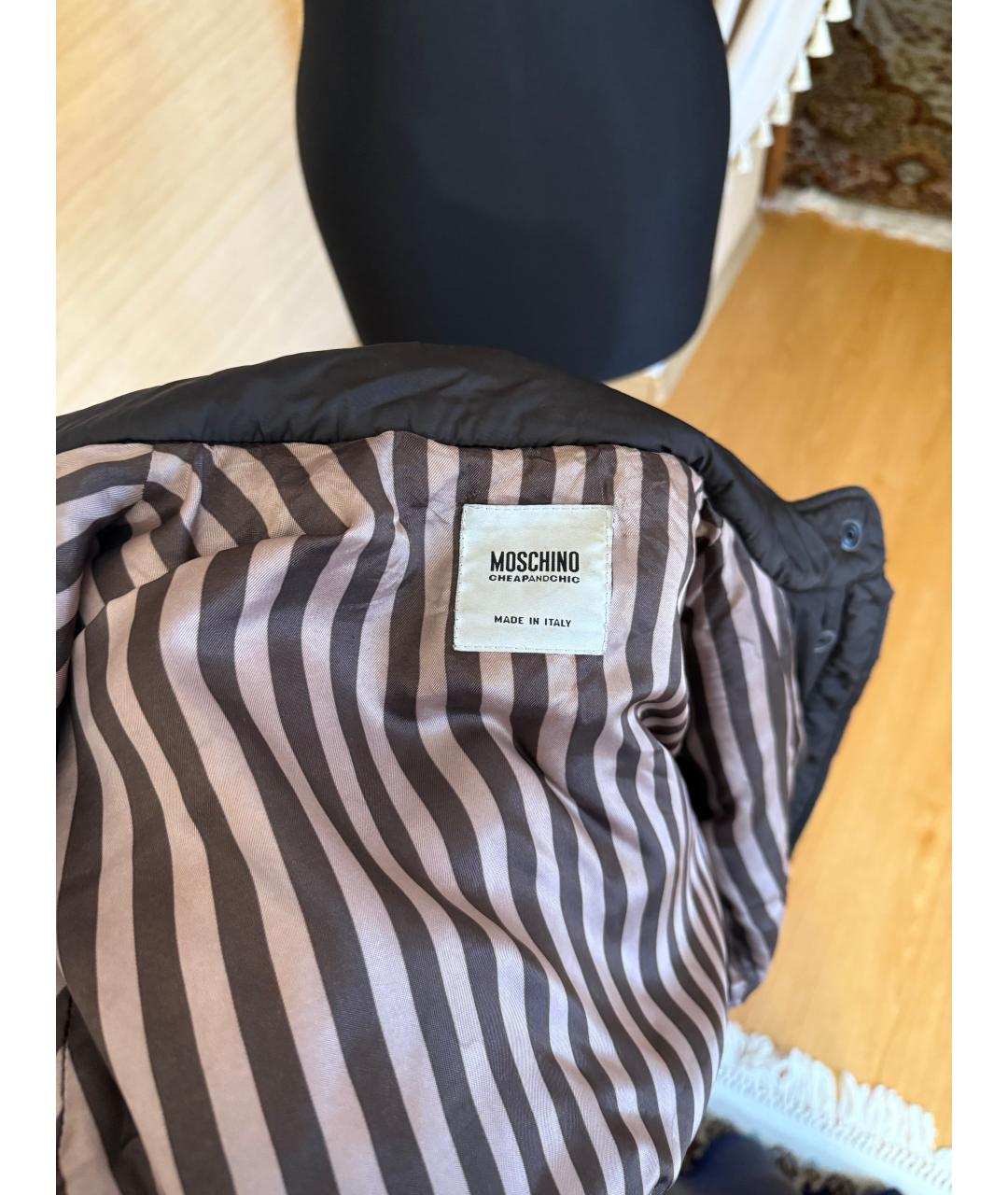 MOSCHINO Коричневая вискозная куртка, фото 2