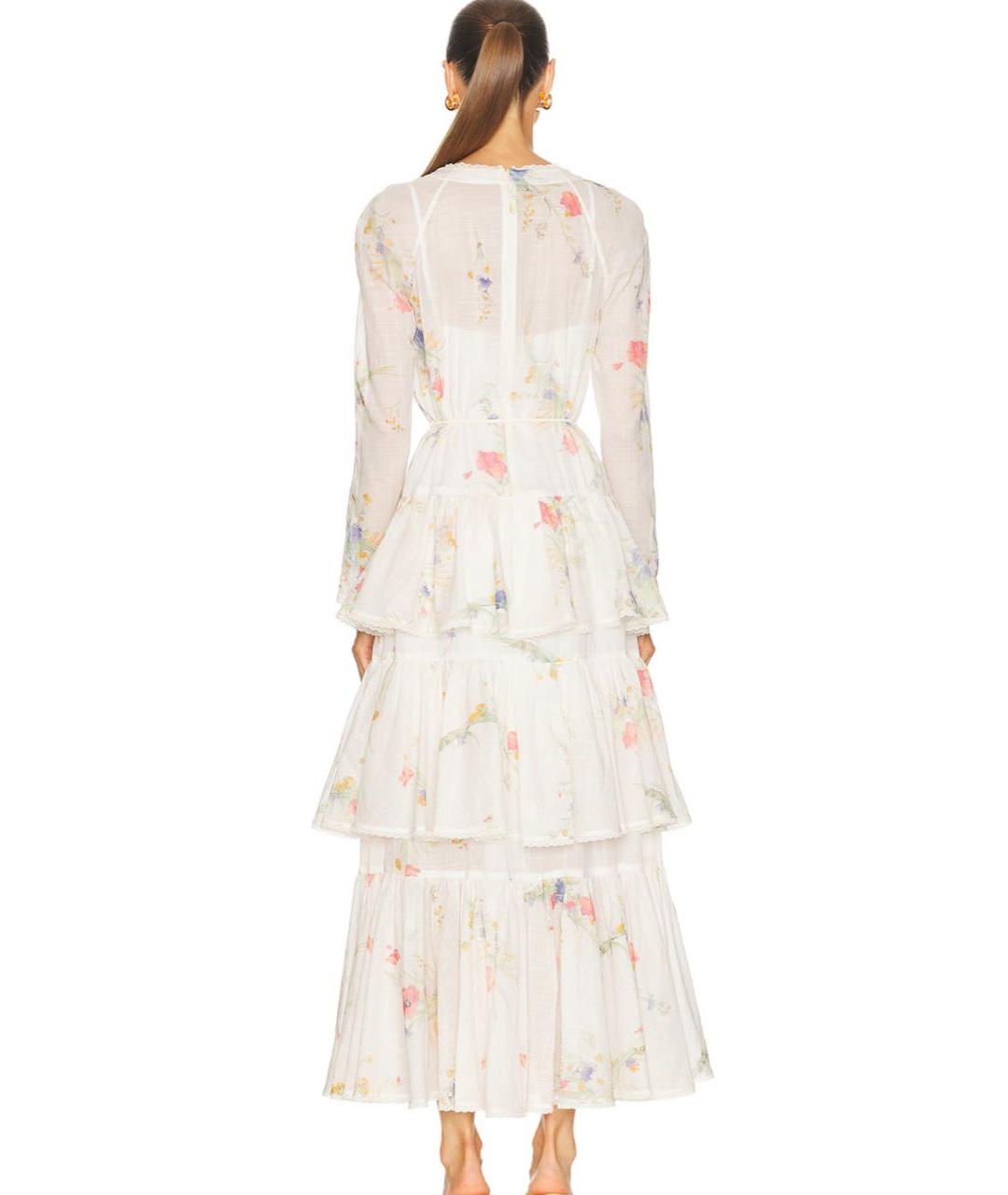 ZIMMERMANN Белое хлопковое коктейльное платье, фото 4