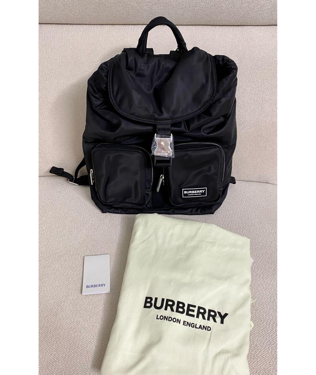BURBERRY Черный синтетический рюкзак, фото 7