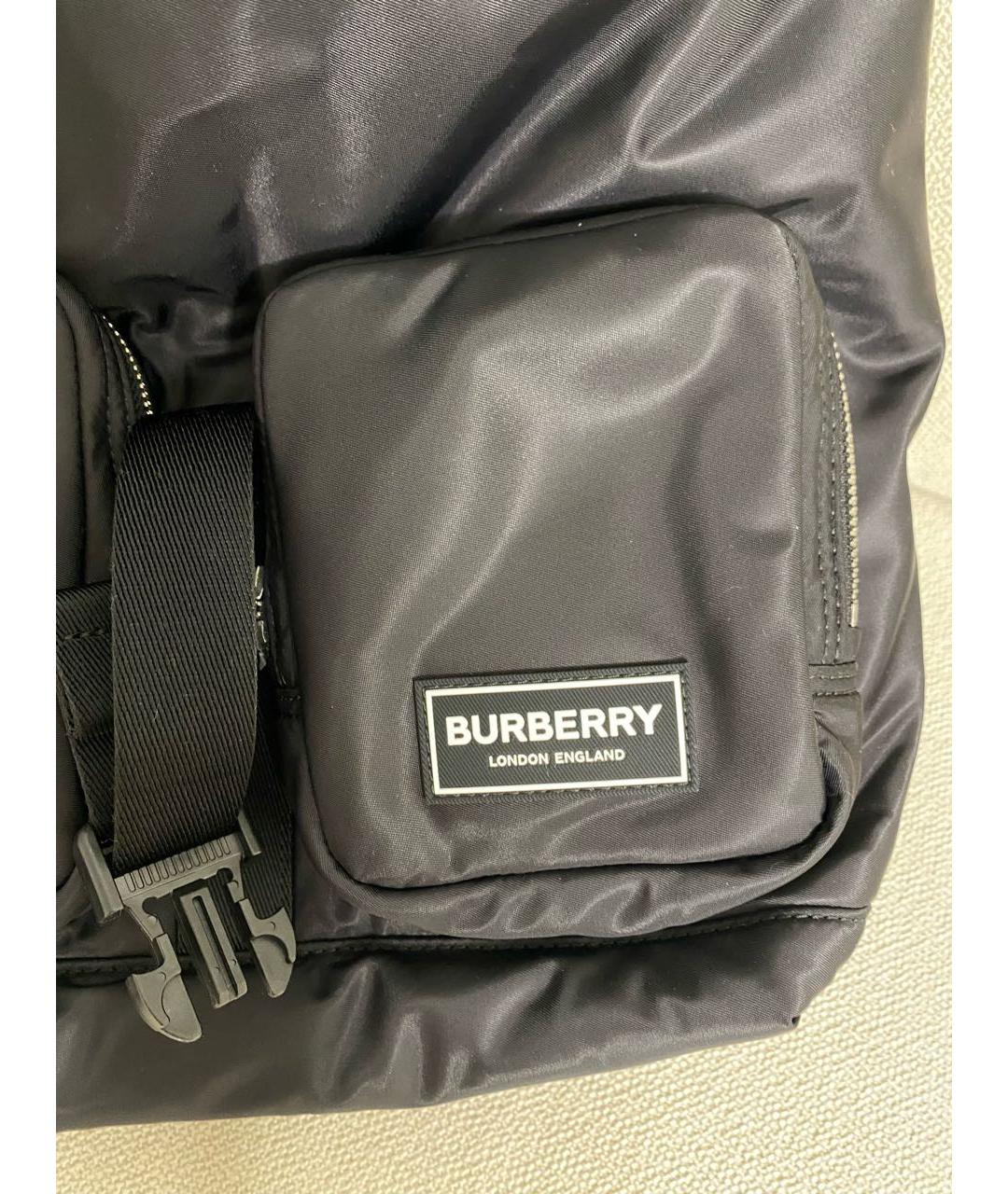 BURBERRY Черный синтетический рюкзак, фото 5