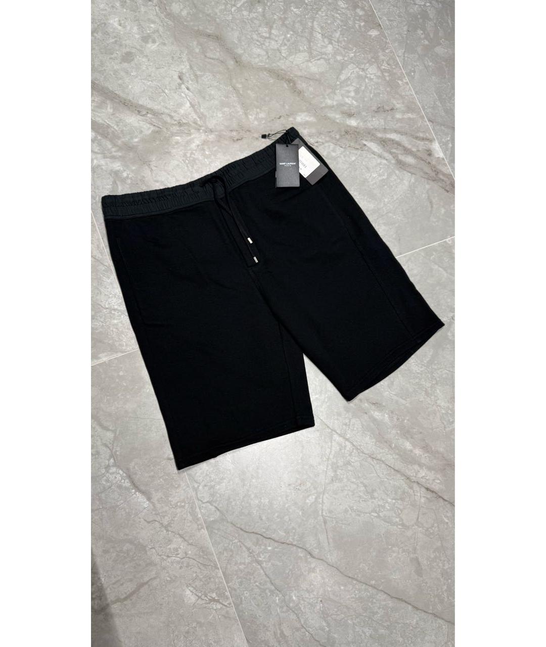 SAINT LAURENT Черные хлопковые шорты, фото 7