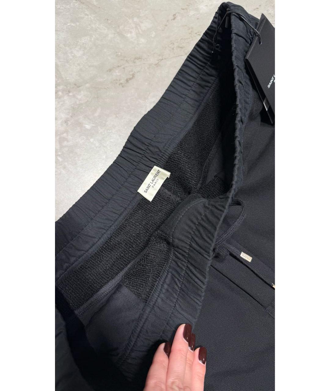 SAINT LAURENT Черные хлопковые шорты, фото 3