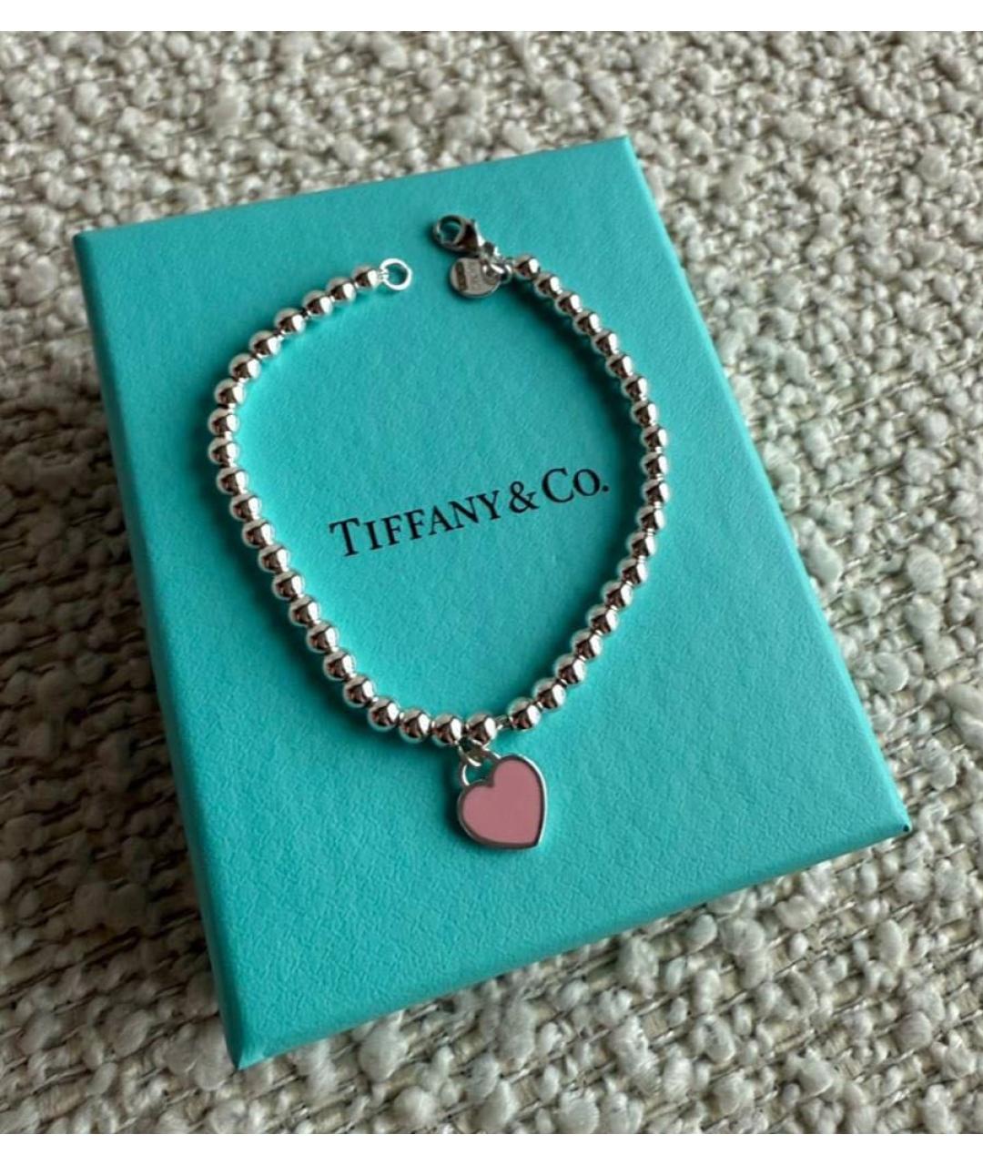 TIFFANY&CO Розовый серебряный браслет, фото 4