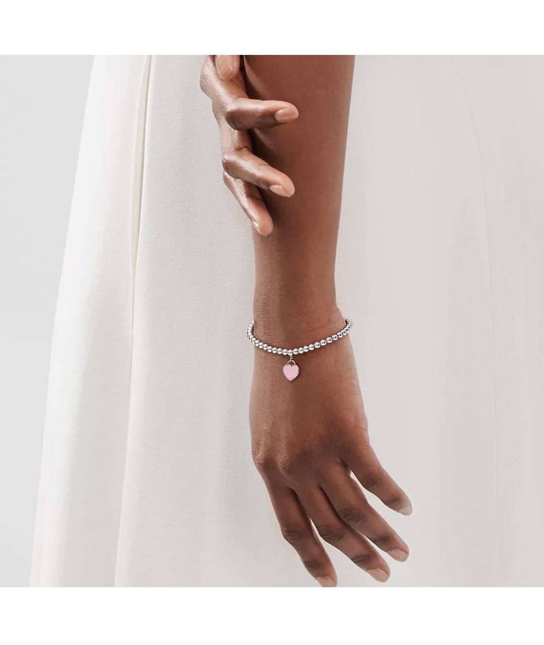 TIFFANY&CO Розовый серебряный браслет, фото 3