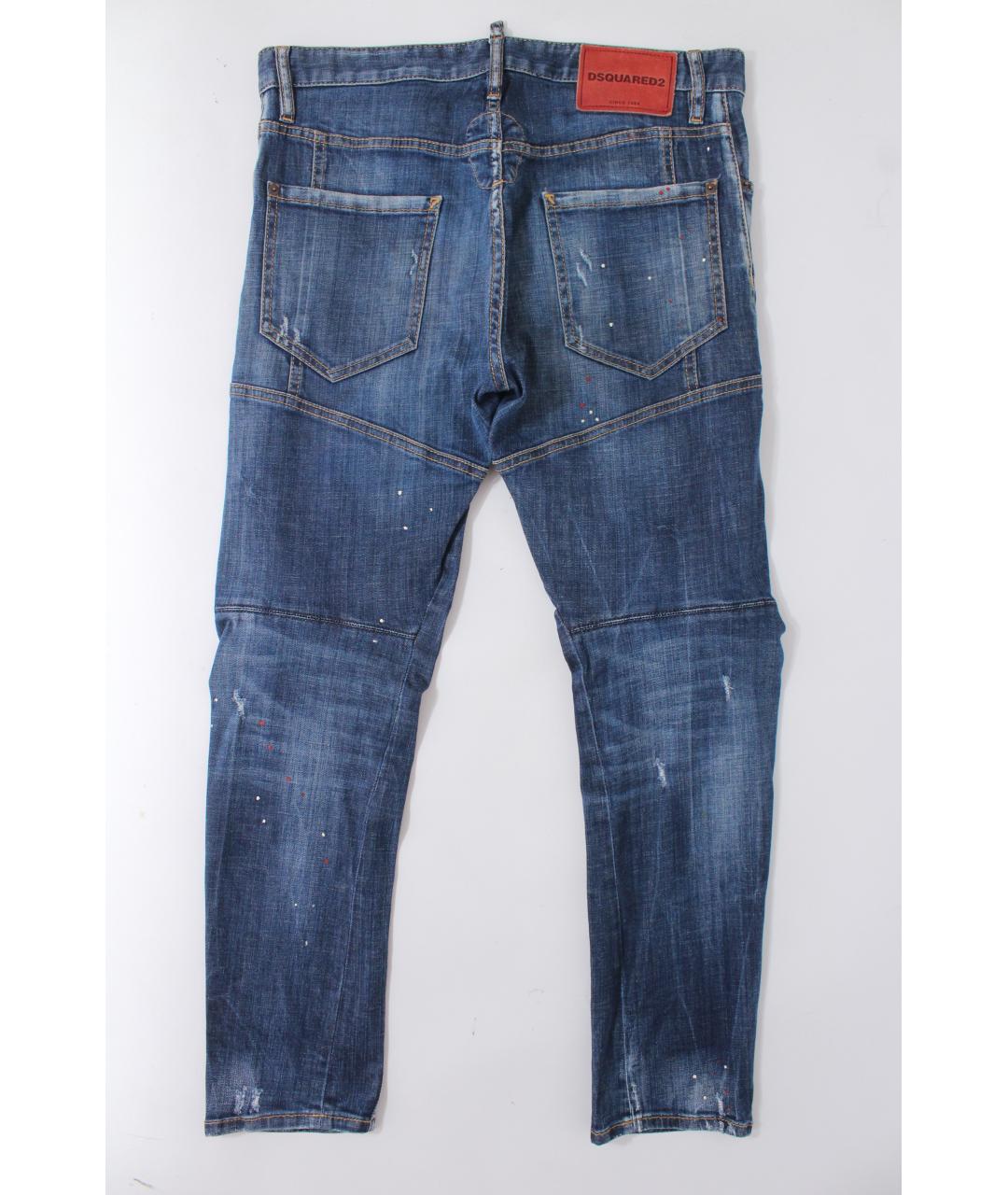 DSQUARED2 Голубые хлопко-эластановые джинсы скинни, фото 9