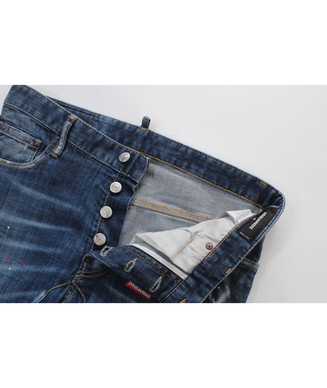 DSQUARED2 Голубые хлопко-эластановые джинсы скинни, фото 5