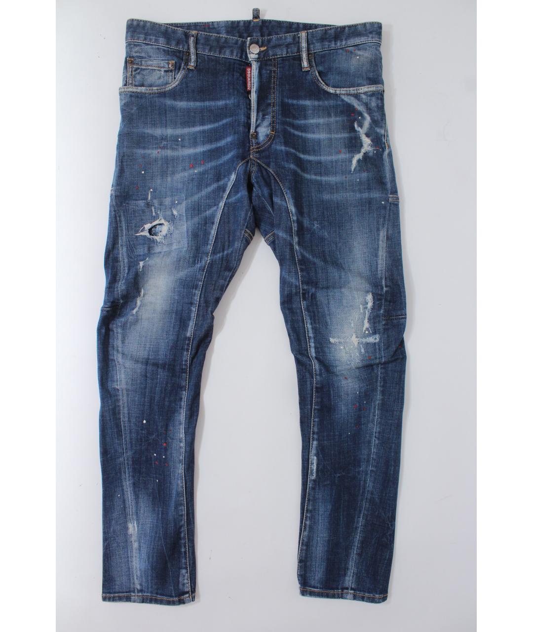 DSQUARED2 Голубые хлопко-эластановые джинсы скинни, фото 10