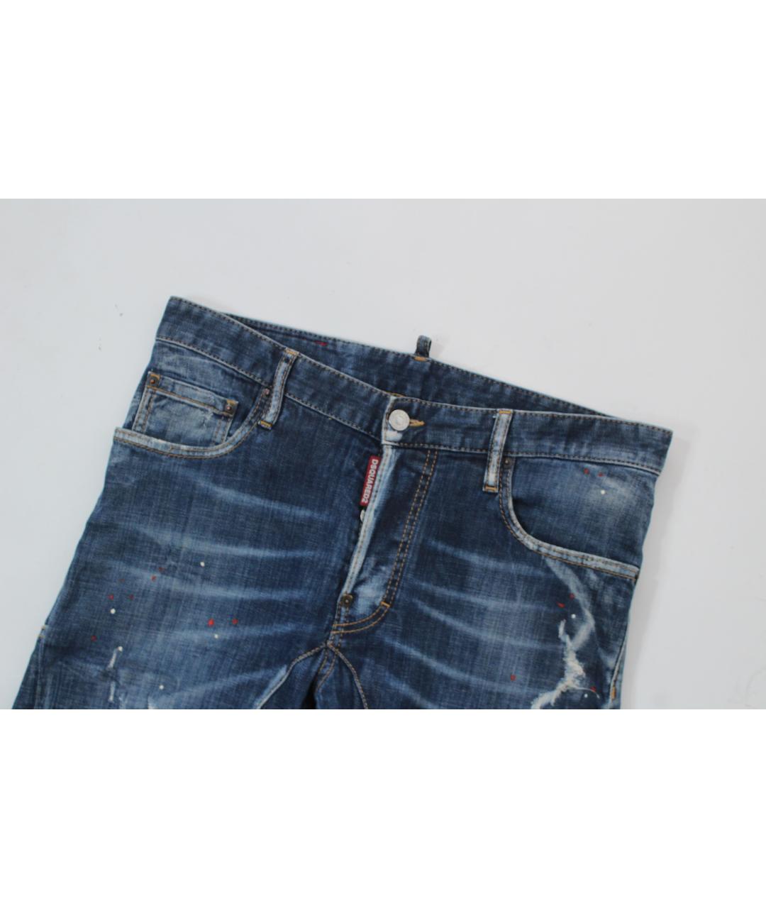 DSQUARED2 Голубые хлопко-эластановые джинсы скинни, фото 3