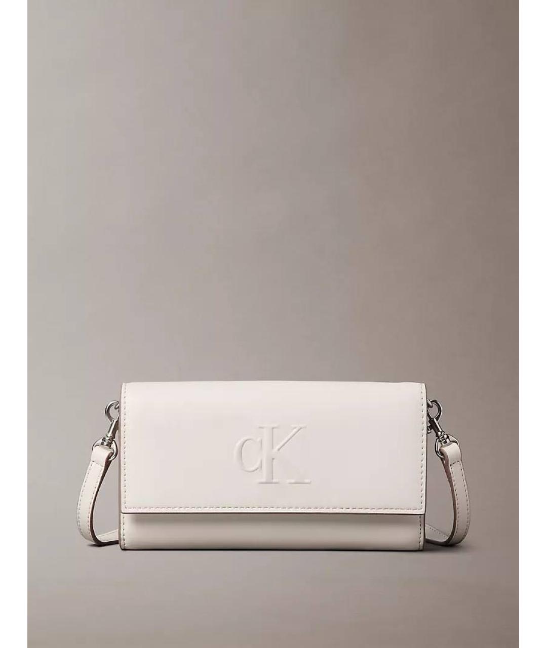 CALVIN KLEIN Бежевая сумка через плечо из искусственной кожи, фото 3