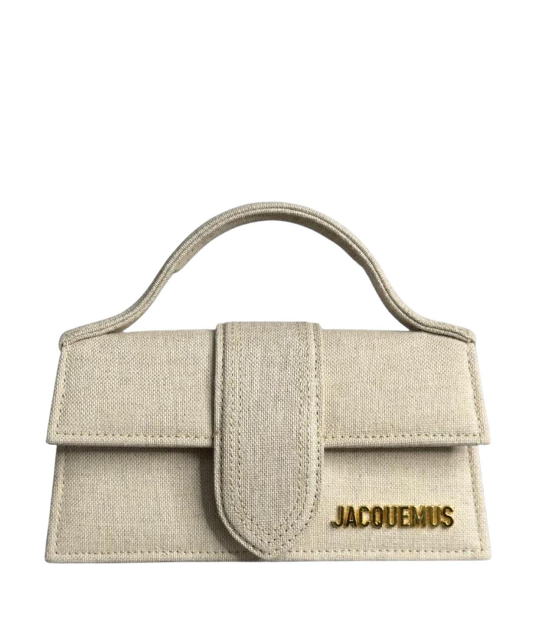 JACQUEMUS Бежевая хлопковая сумка тоут, фото 1