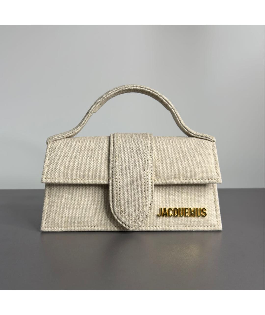 JACQUEMUS Бежевая хлопковая сумка тоут, фото 2