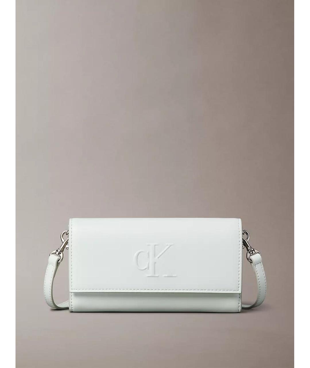 CALVIN KLEIN Голубая сумка через плечо из искусственной кожи, фото 5