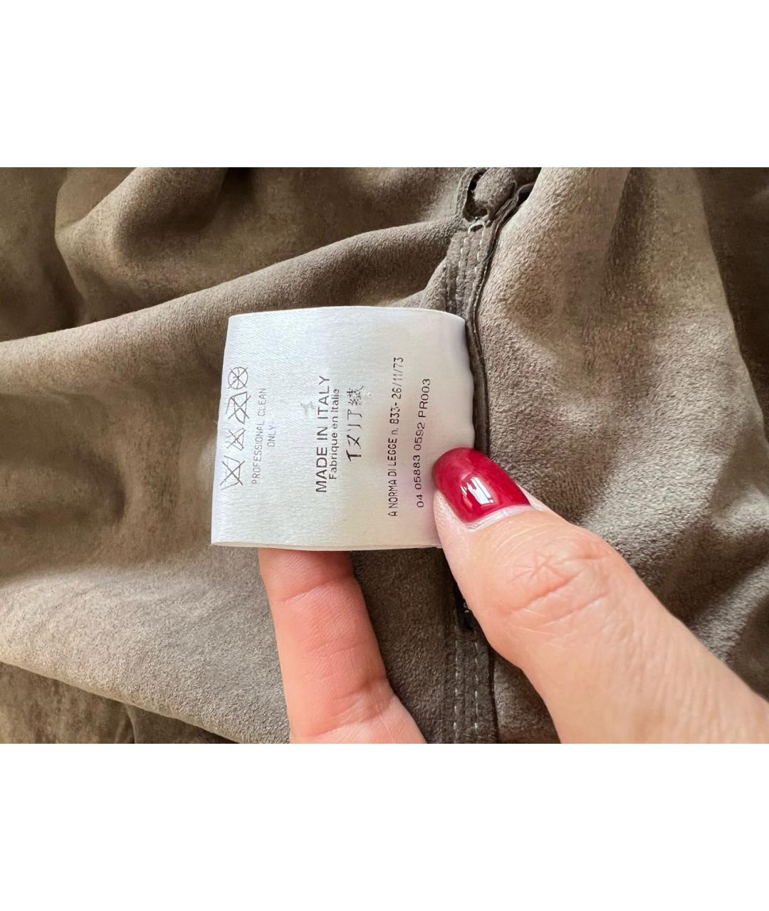 RICK OWENS Серая замшевая куртка, фото 7