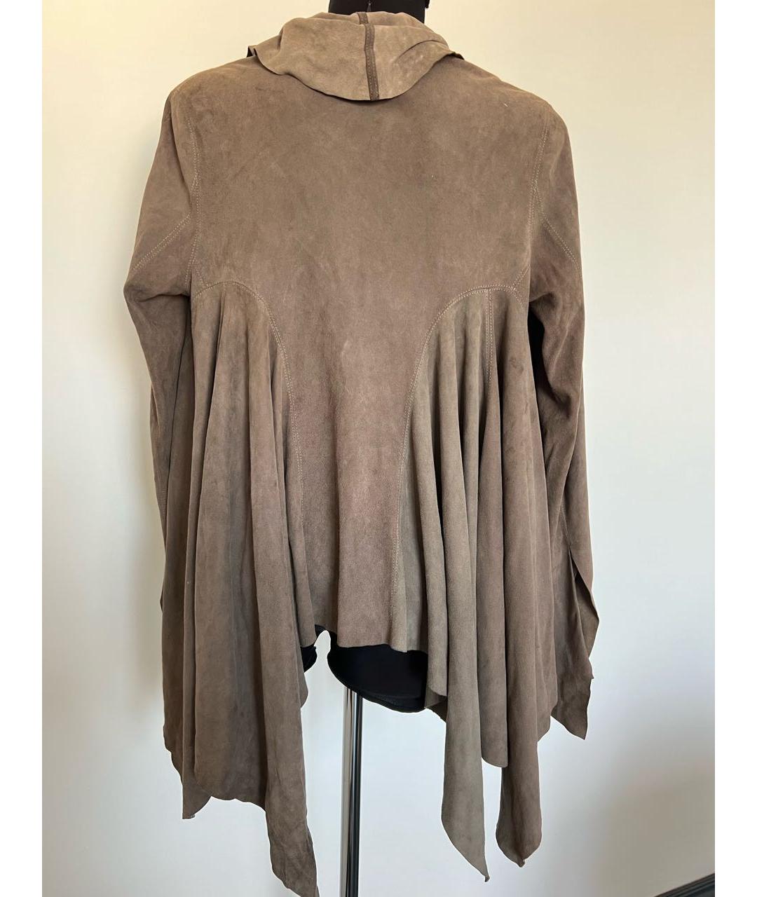 RICK OWENS Серая замшевая куртка, фото 3