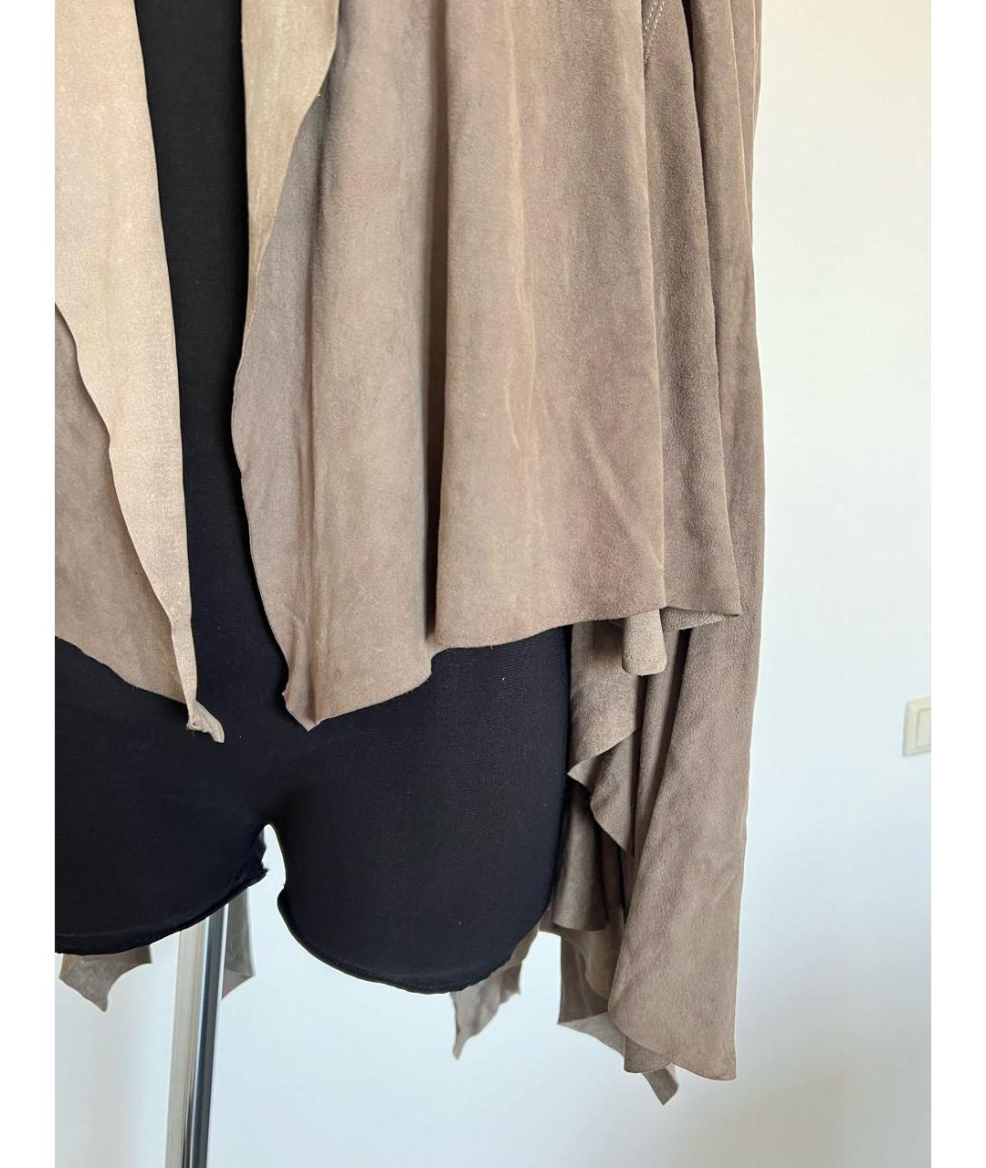 RICK OWENS Серая замшевая куртка, фото 4