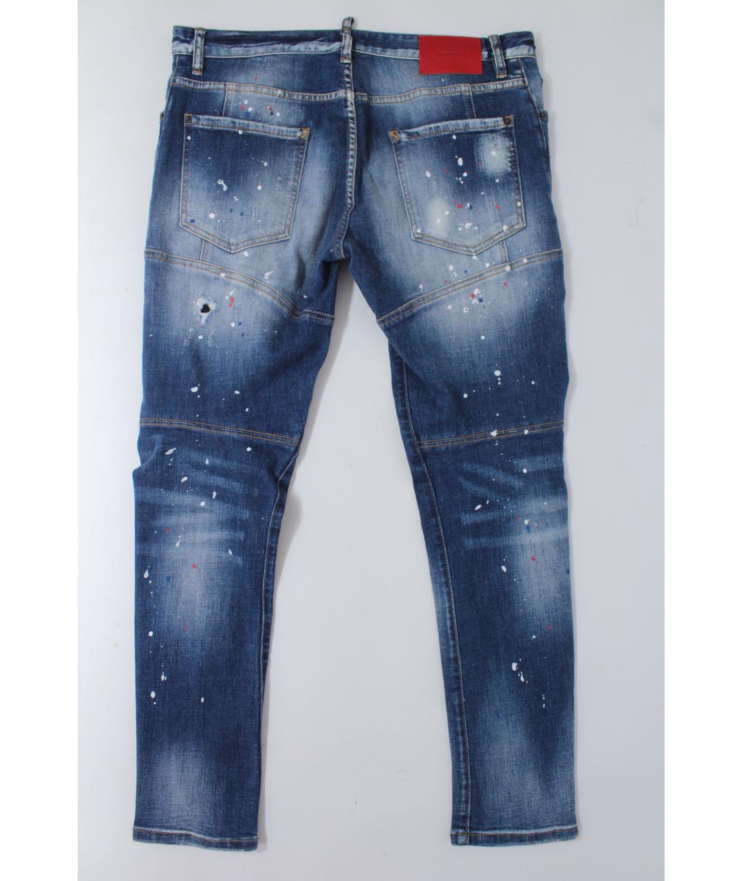 DSQUARED2 Голубые хлопко-эластановые джинсы скинни, фото 8