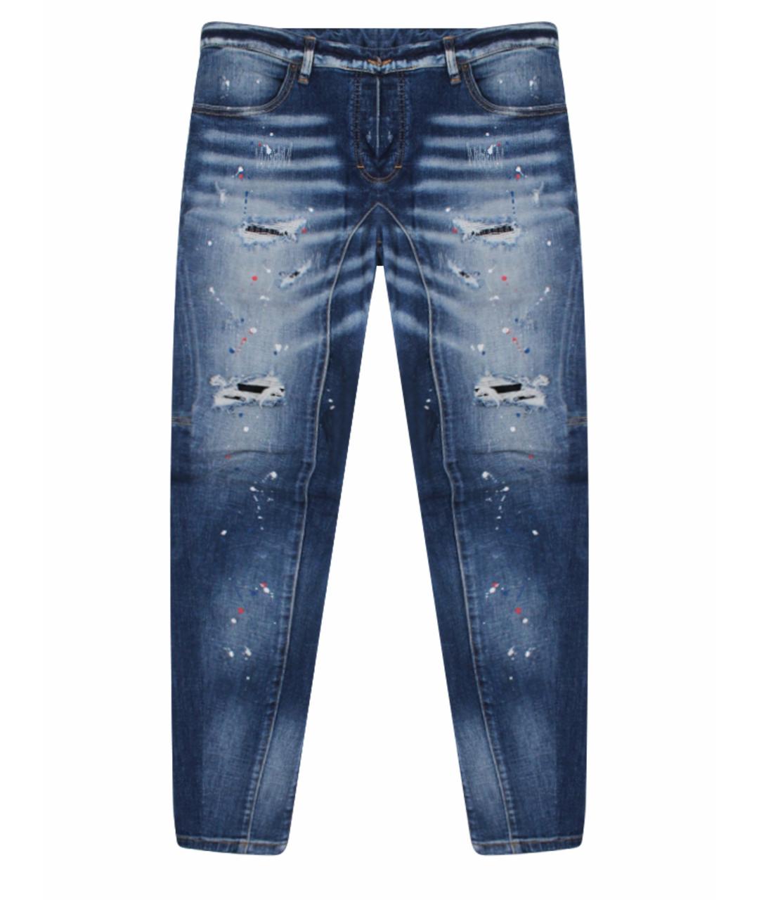 DSQUARED2 Голубые хлопко-эластановые джинсы скинни, фото 1
