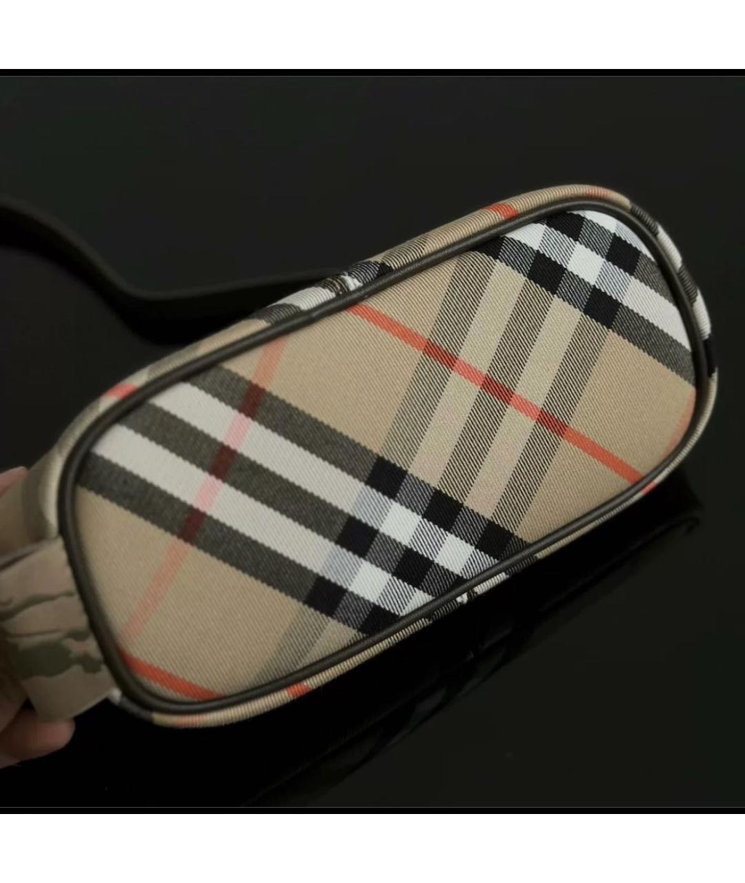 BURBERRY Кожаная сумка с короткими ручками, фото 4