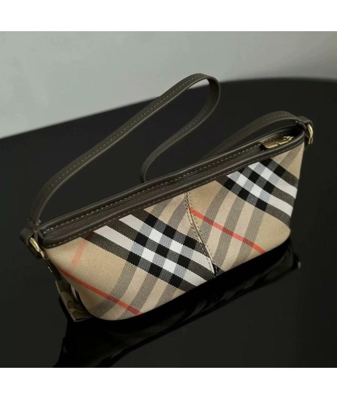 BURBERRY Кожаная сумка с короткими ручками, фото 2