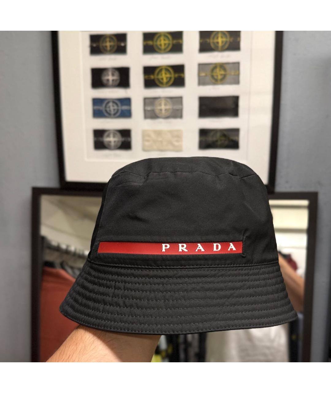 PRADA Черная синтетическая панама, фото 3
