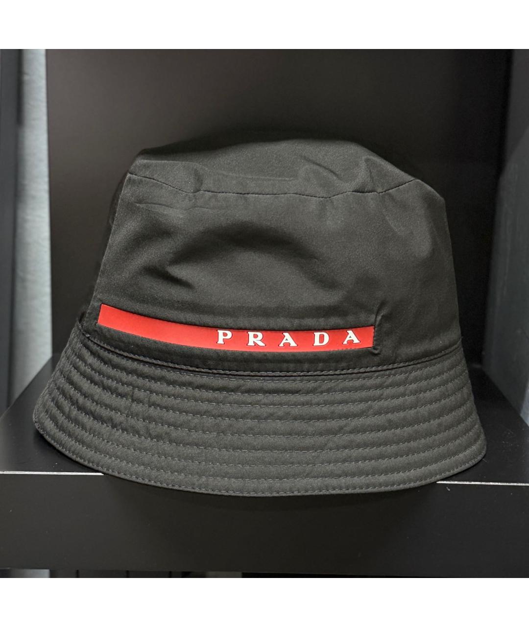 PRADA Черная синтетическая панама, фото 7